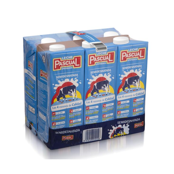 LECHE SEMIDESNATADA PASCUAL BRICK 1 L