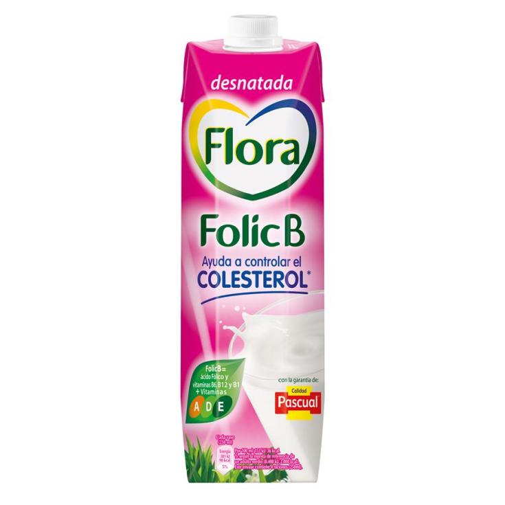 LECHE DESNATADA FLORA BRICK 1 L.