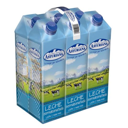 LECHE SEMIDESNAT.ASTURIANA BR.1L