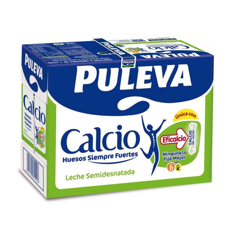 LECHE SEMI.CALCIO PULEVA BR.1L.