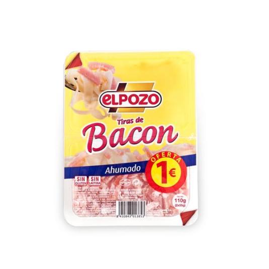 BACON TIRAS 2X55 GR EL POZO