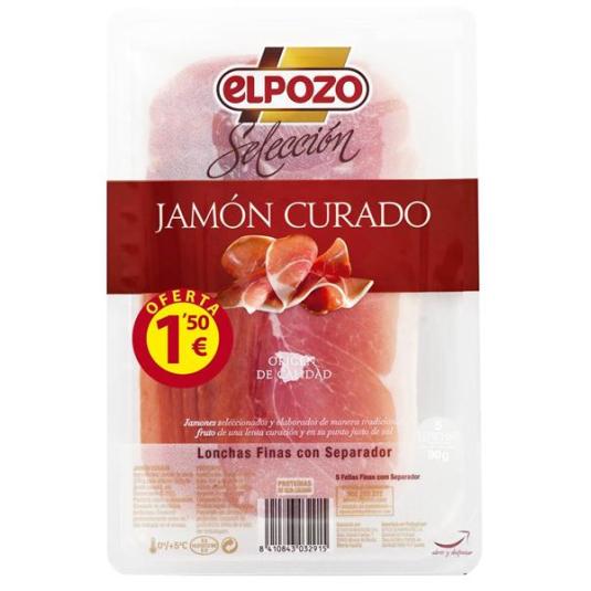 JAM.CURADO SEL.LONCH.90G EL POZO