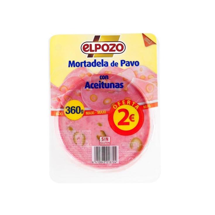 MORTADELA PAVO TP 360GR EL POZO.