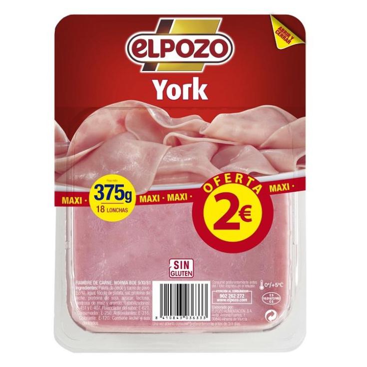 YORK SANDW.MAXI TP 375G EL POZO.