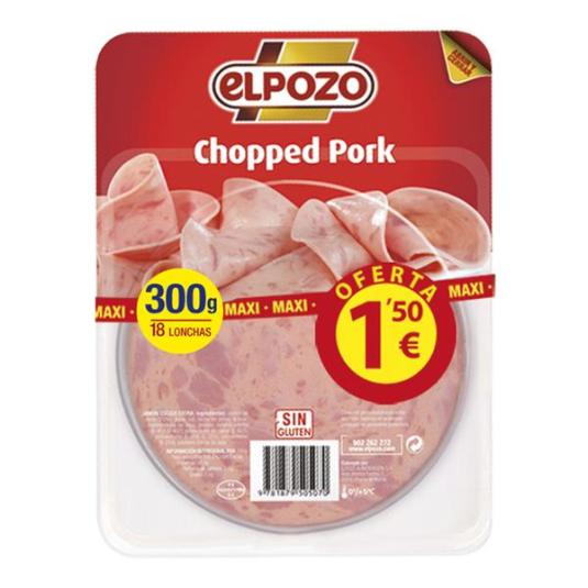 CHOPP.PORK LONCH.TP 300G EL POZO.