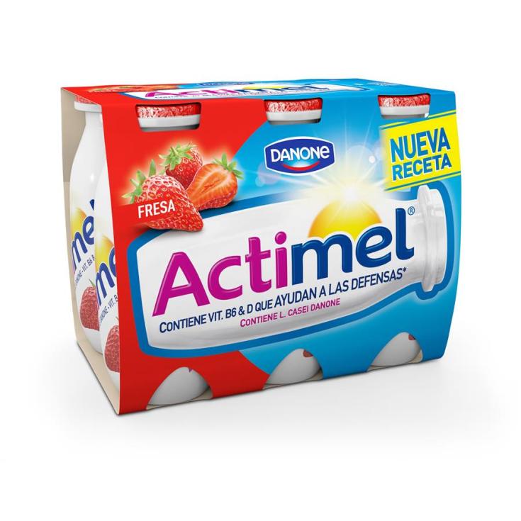 YOGUR DANONE ACTIMEL P-6 FRESA