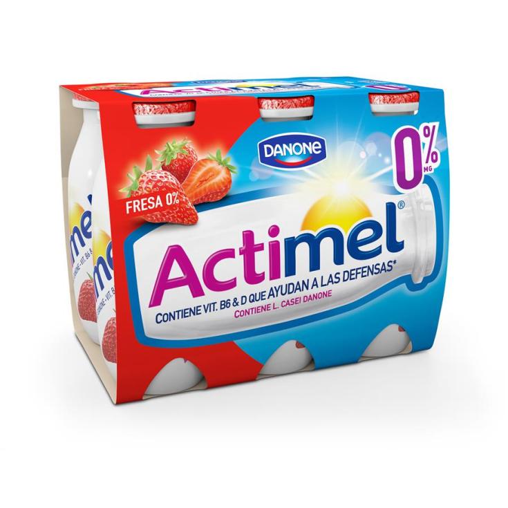 YOG.ACTIMEL FRESA 0% DANONE P-6