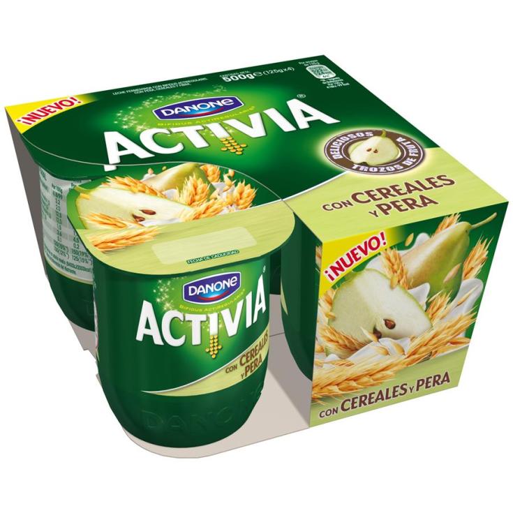 YOG.ACTIVIA FIBRAS PERA/CEREAL X4 DANONE