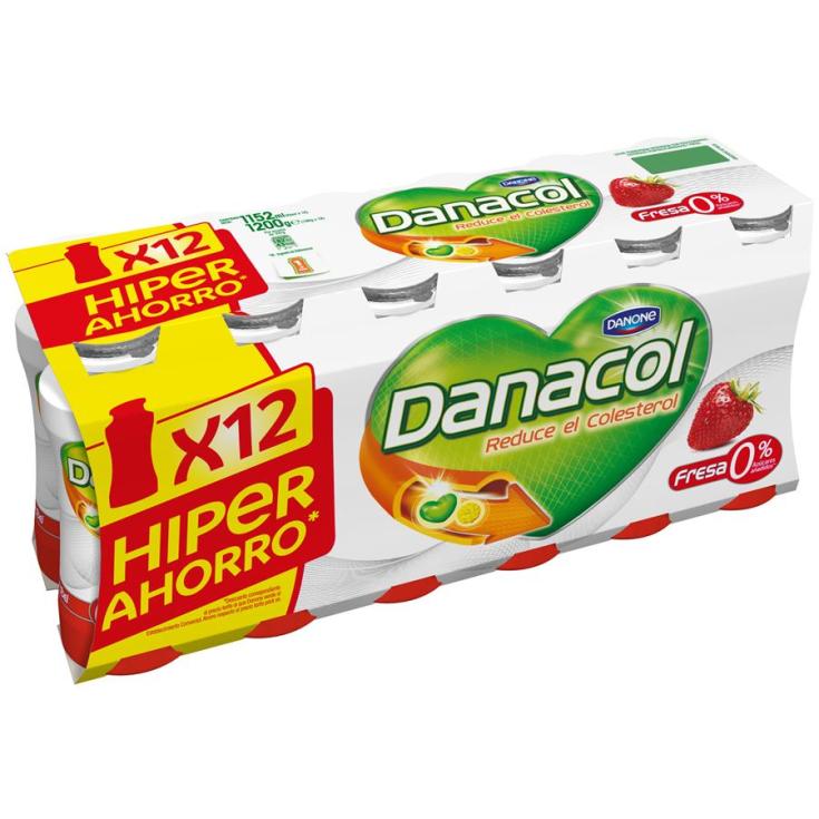 YOG.DANACOL FRESA DANONE P-12