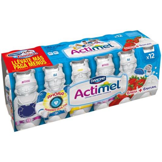 ACTIMEL NATURAL-FRESA DANONX12