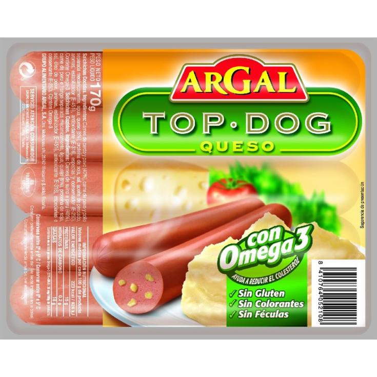 SALCHICH.TOP DOG QUES.ARGAL 170G