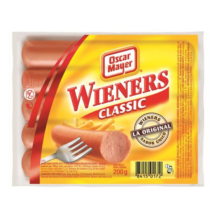 SALCHICH.WIENERS OSC.MAYER 200G.