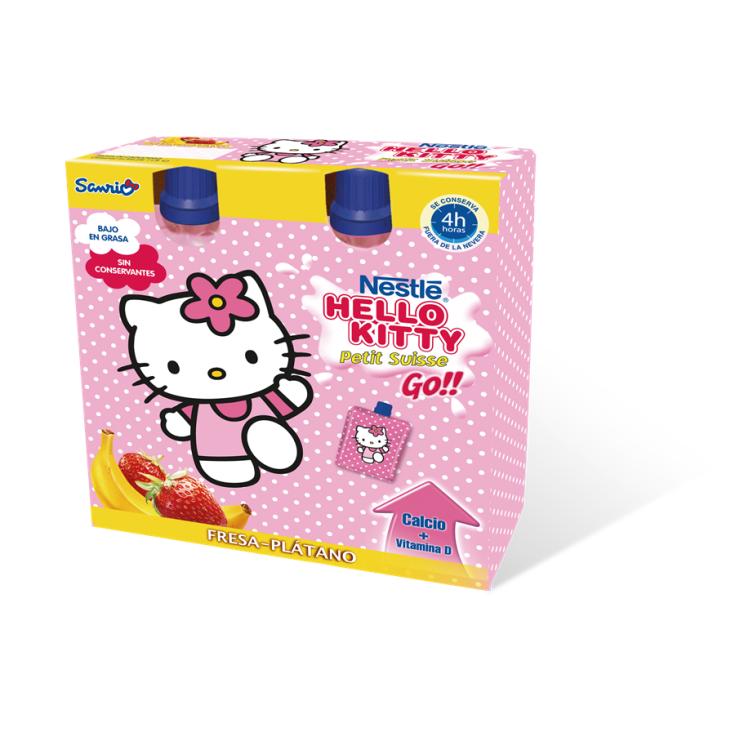 HELLO KITTY GO FRESA-PLATANO X4