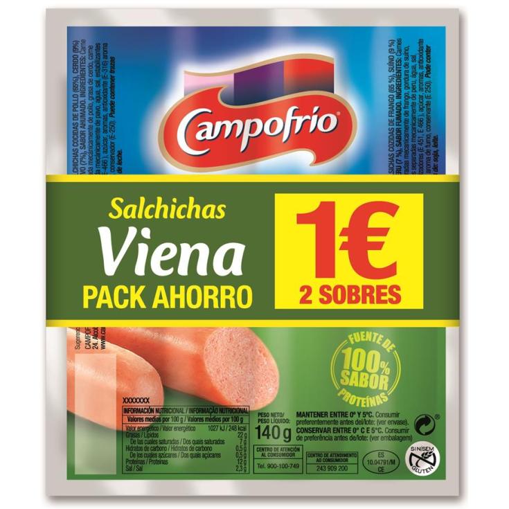 SALCHICH.VIENA CF 140X2 CAMPOFRIO