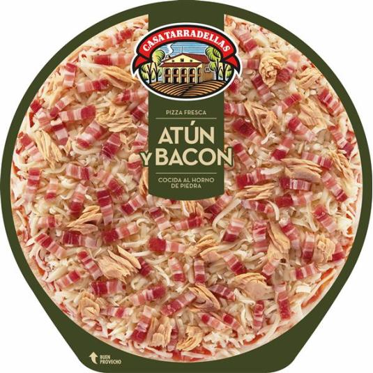 TARRADELLAS DE PIZZA DE ATUM E BACON 435G