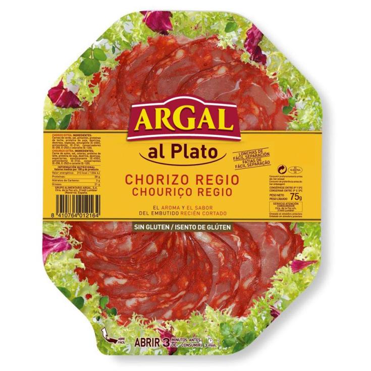 PLATO CHORIZO REGIO ARGAL 75GR