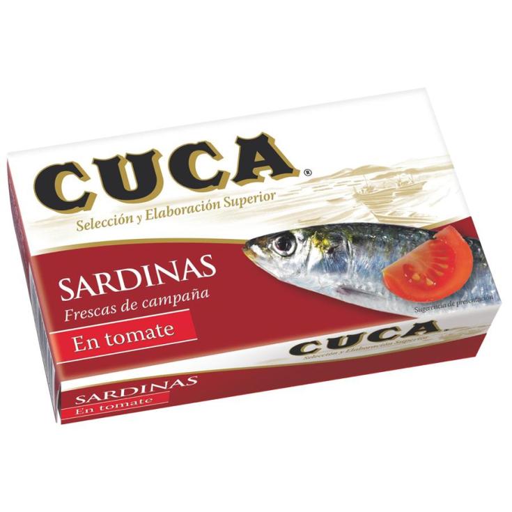 SARDINAS TOMATE 3/4 CUCA 125G