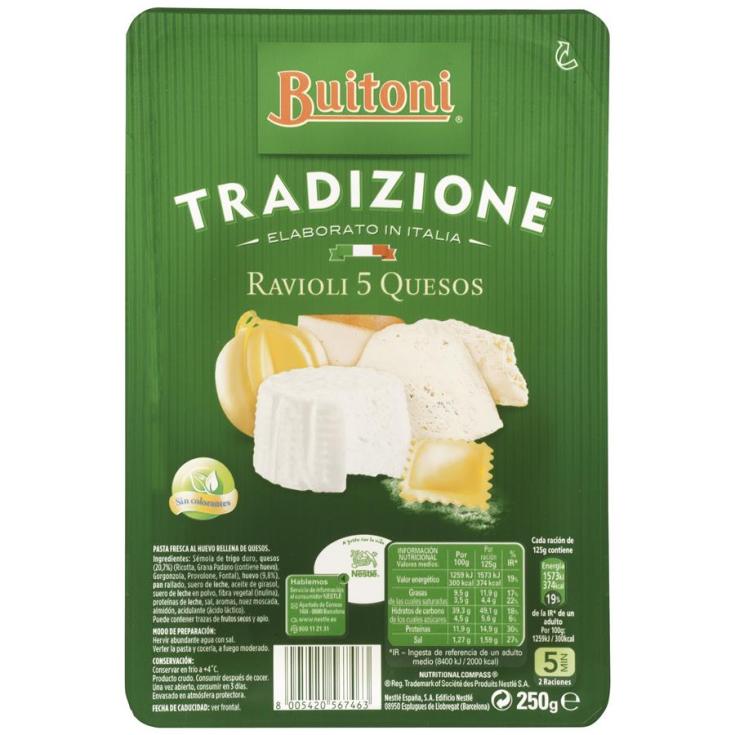 RAVIOLI 4 FORMAGGI BUITONI 250G