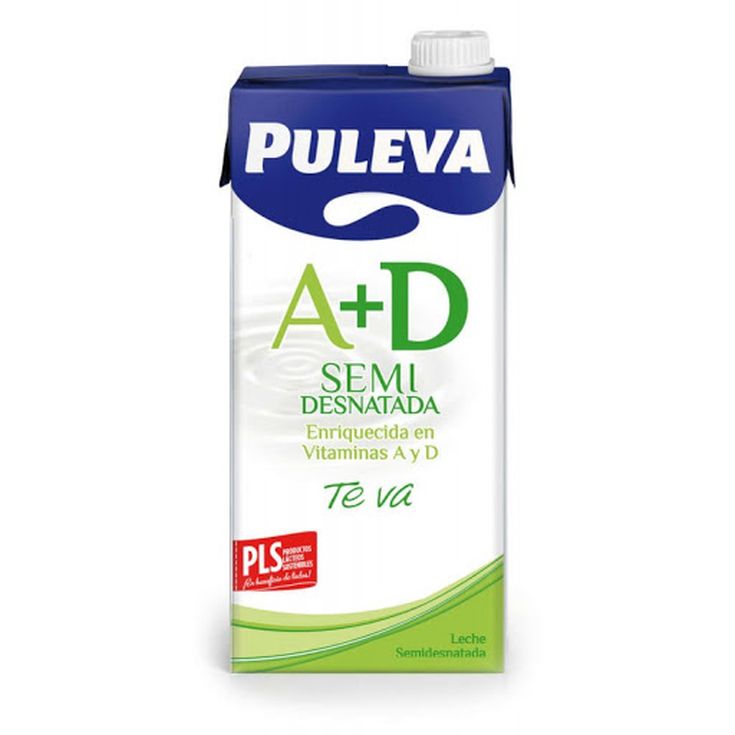 PULEVA LECHE SEMIDESNATADA BRICK 1 L.