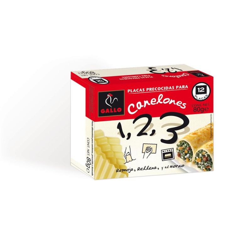 CANELONES PRECOCIDOS GALLO 80G