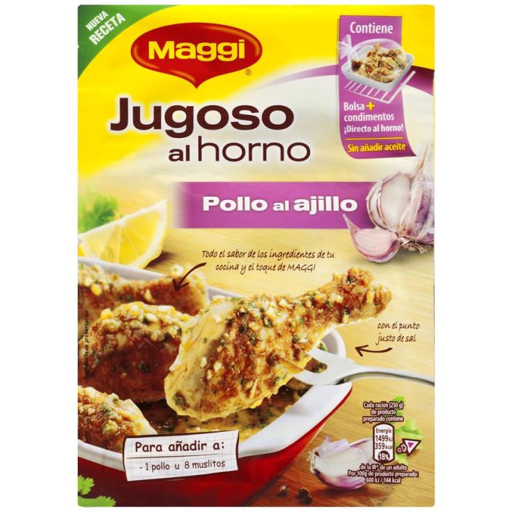 JUGOSO AL HORNO AJO MAGGI