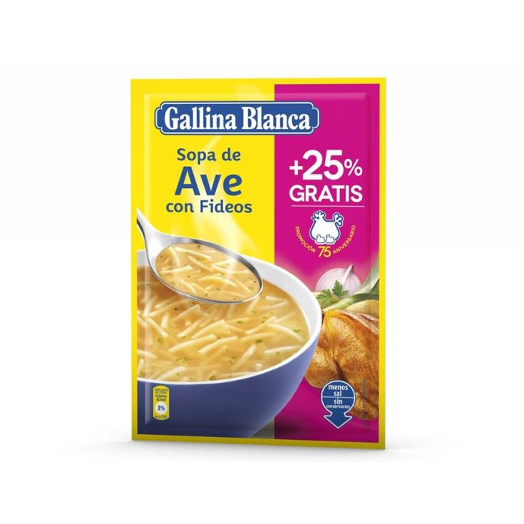 SOPA DE AVE C/FIDEOS G.B. 85 G.