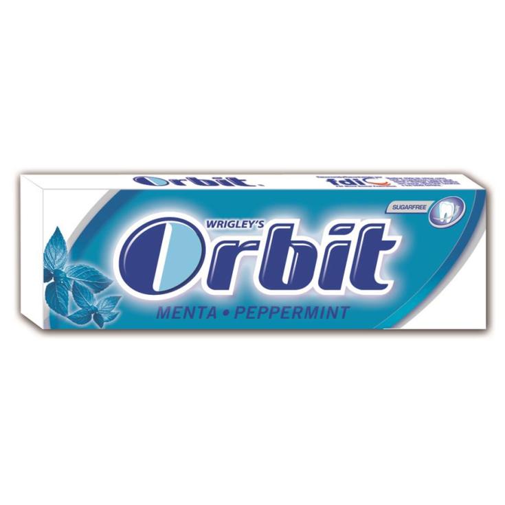 CHICLE ORBIT MENTA 10 GRAGEAS