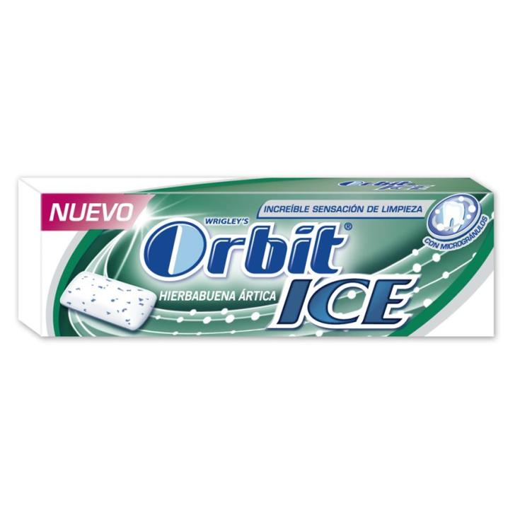 CHICLE ORBIT ICE HIERBABUENA 10 GRAGEAS