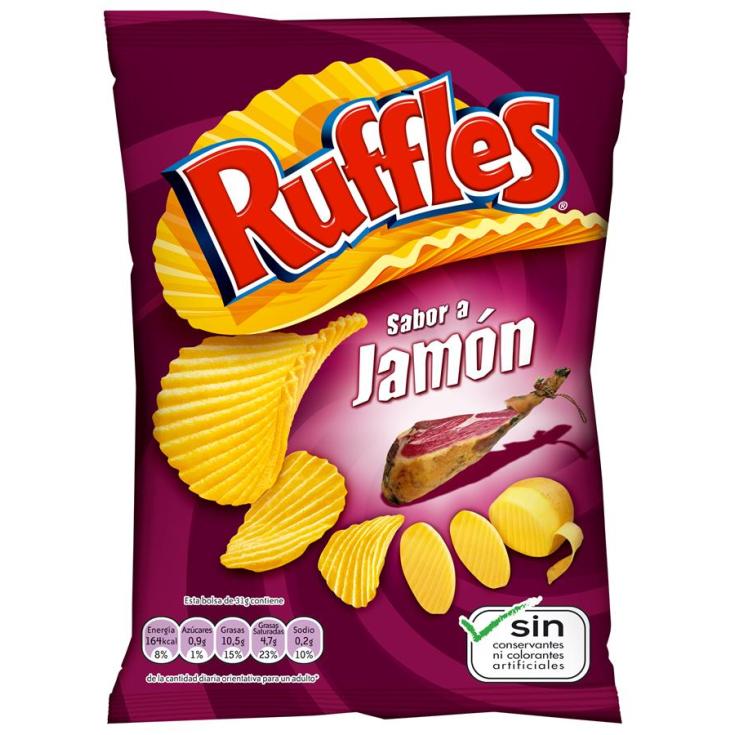 PATAT RUFFLES JAMON-JAMON 160GR