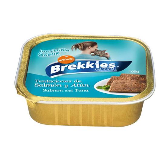 TARRINA GATO SALMON ATUN/BREKKIES 100 G