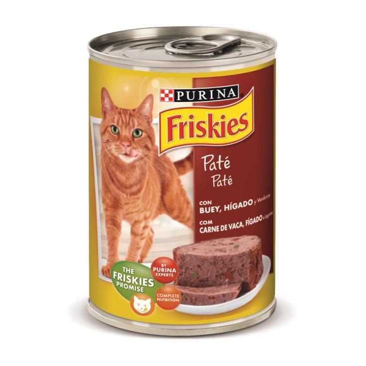 FRISKIES LATA GATO HIG/BUEY/VERD 400G