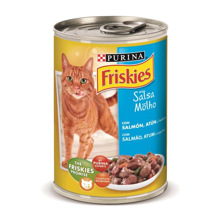 FRISKIES LATA GATO ATUN/SAL/VERD 400G