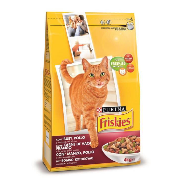 FRISKIES GATOS ADULTO BUEY-POLL-VERD 4 K