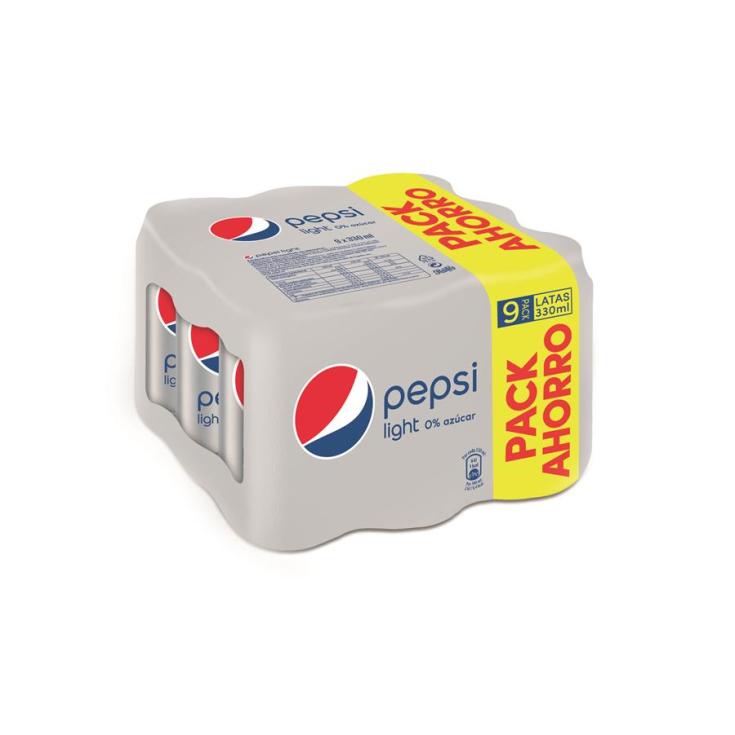 PEPSI LIGHT LATA 33C PACK 9