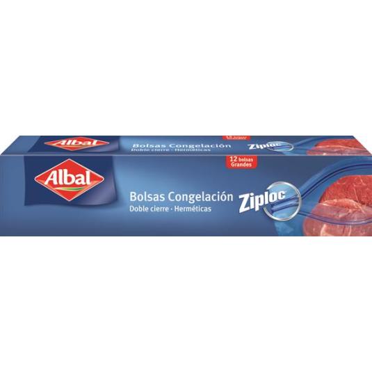 BOLSAS MEDIANA ZIPLOC ALBAL 12U 3L