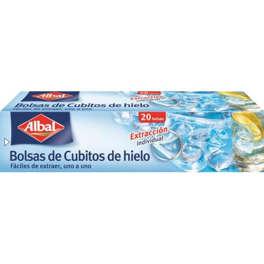 BOLSAS CUBITOS HIELO 20U ALBAL