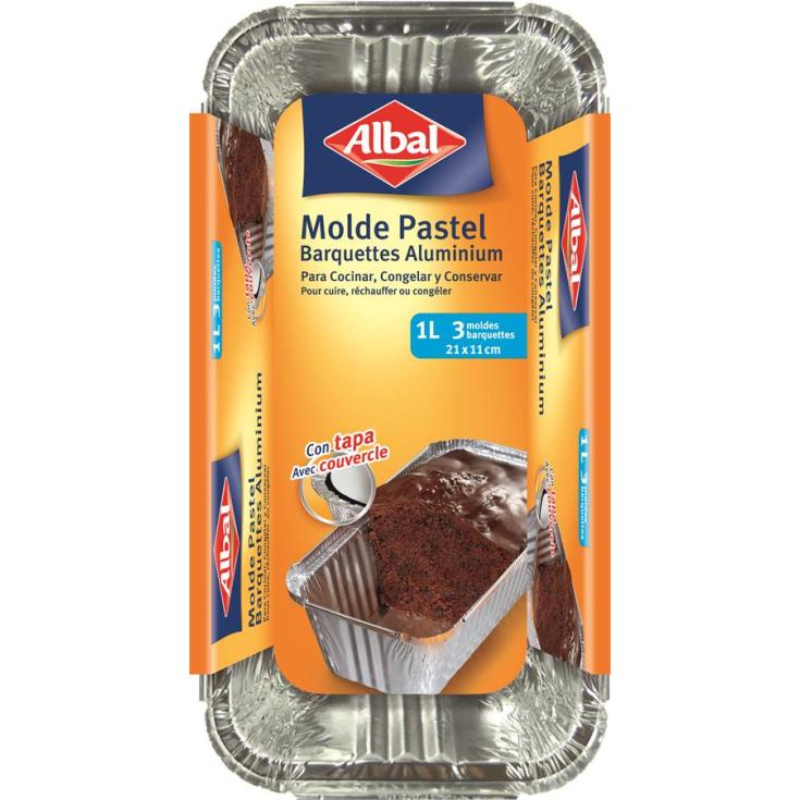 MOLDE ALU PASTEL 1 L ALBAL C.TAPA