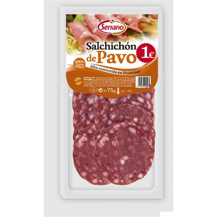 SALCHICH.PAVO LONCH.75G SERRANO