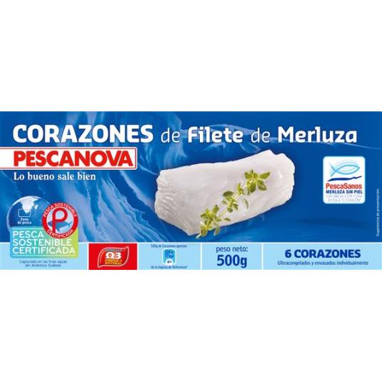 CORAZON MERLUZA PESCANOVA 500GR.