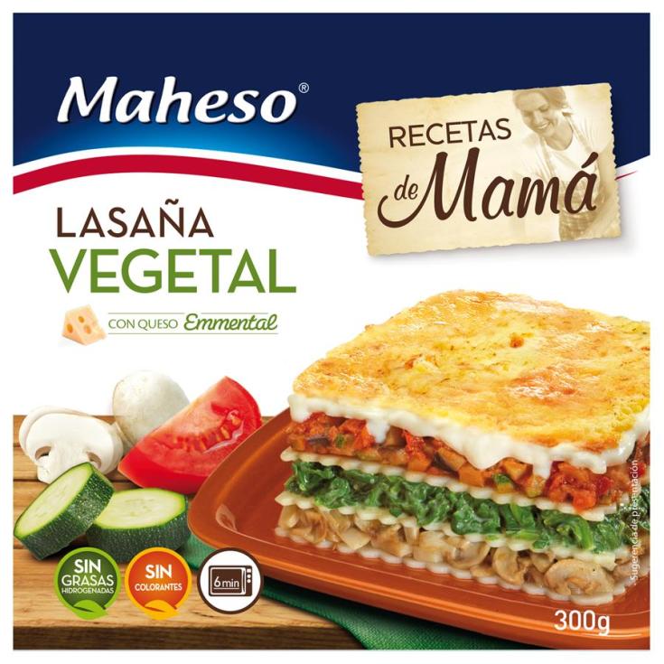 LASAGNA VEGETAL MAHESO 300GR