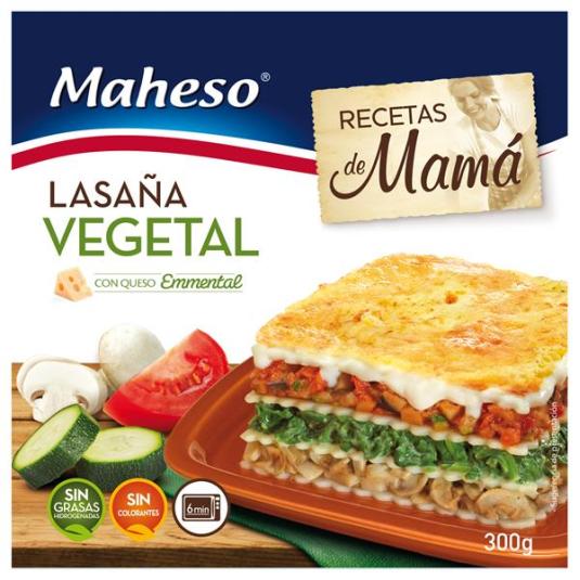 LASAGNA VEGETAL MAHESO 300GR