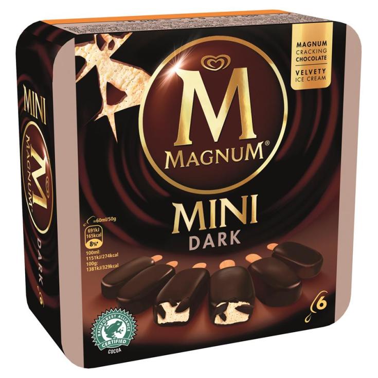 MAGNUM MINI CHOCO NEGR.FRIGO 6U